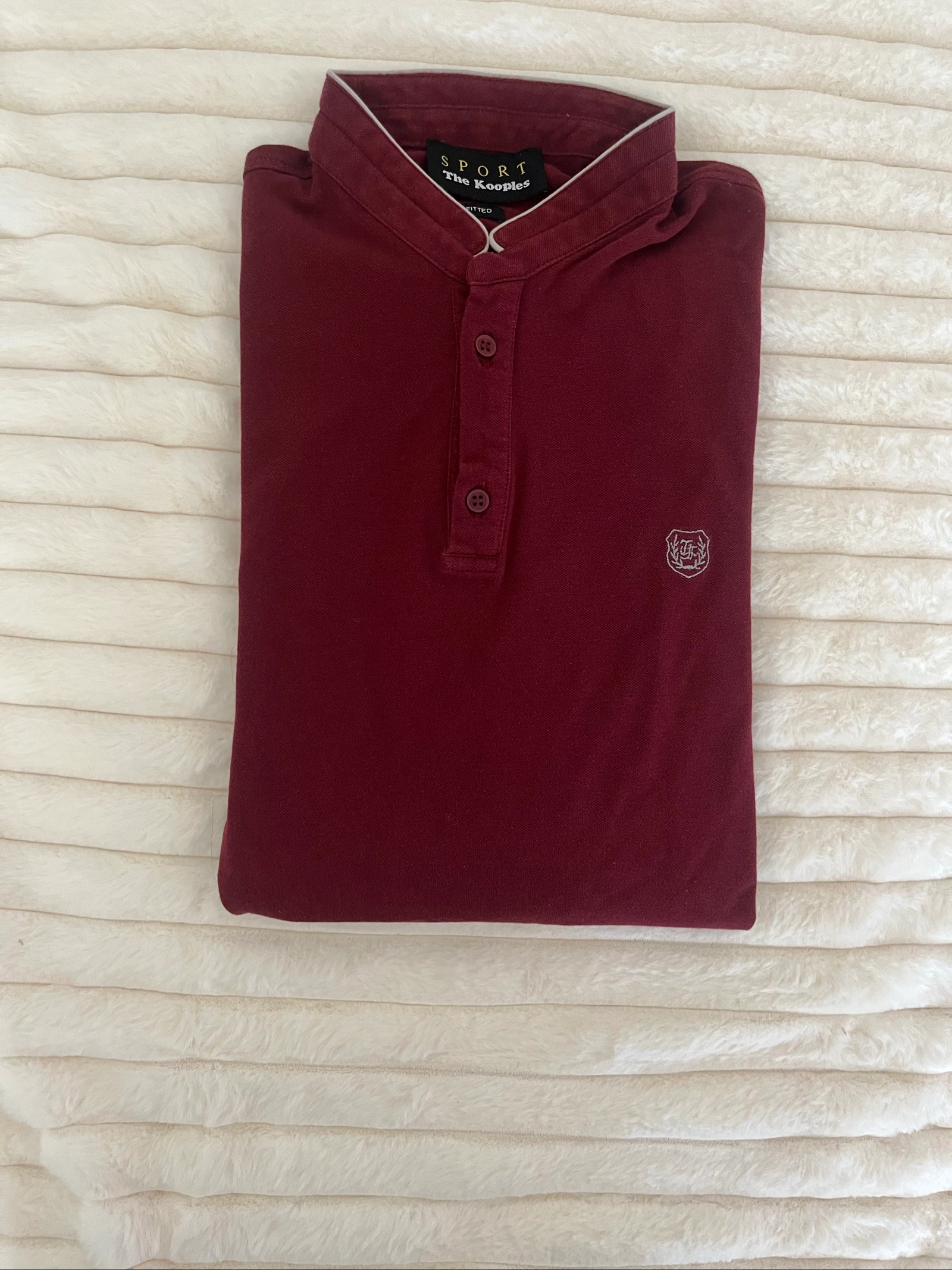 Polo Manches Longues The Kooples Sport - Col officier - Bordeaux - Taille S - TBE